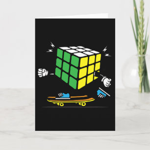 Puzzelwetenschappen Kubus Skateboard Kawaii Skater Kaart