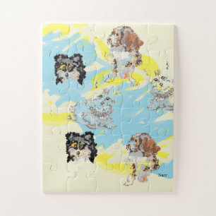 Puzzelwind van honden en katten legpuzzel