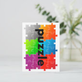 puzzle パズル briefkaart (Staand voorkant)