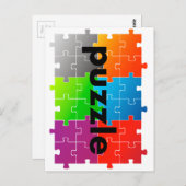 puzzle パズル briefkaart (Voorkant / Achterkant)