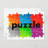 puzzle パズル briefkaart (Voorkant / Achterkant)
