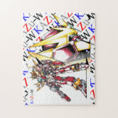 Puzzle 作 番 号000008 "赤 色  de  de 英" (Vertical)