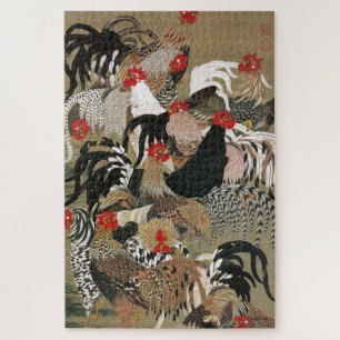 PUZZLE 動 植 綵 絵(20)群 図, 鶏