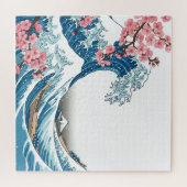 PUZZLE 浮世絵風荒波と桜 (Horizontal)
