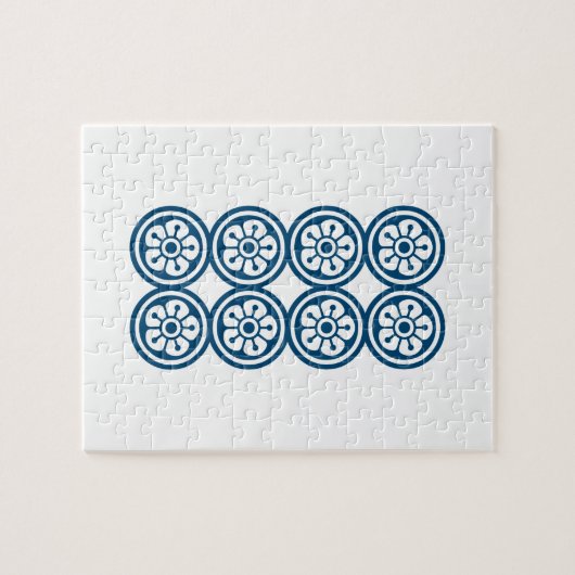 PUZZLE 麻雀牌 8筒 / EIGHT OF CIRCLES -MAHJONG TILE- (Horizontal)