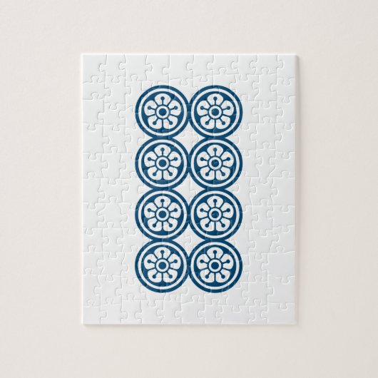 PUZZLE 麻雀牌 8筒 / EIGHT OF CIRCLES -MAHJONG TILE- (Vertical)