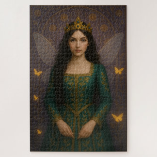Puzzle 003_A fairy princess in emerald green.