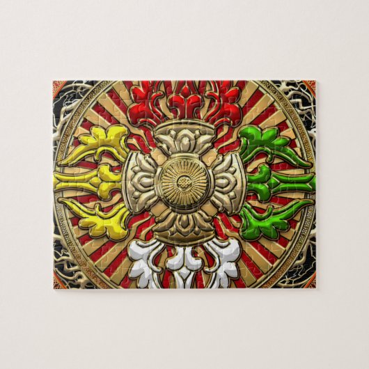 Puzzle [100] Double mandala tibétain de Dorje (Horizontal)