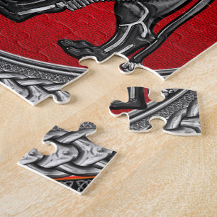 Puzzle [100] Lion ailé assyrien : Or et Lamassu noir
