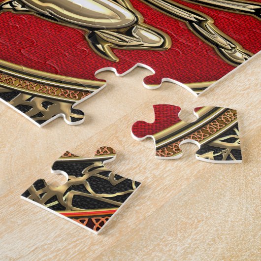 Puzzle [100] Scorpion d'or sacré sur rouge (Côté)