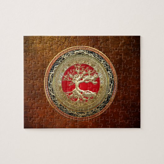 Puzzle [100] Trésor : Arbre de la vie celtique [or] (Horizontal)