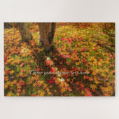 Puzzle [1014] Quiet Beauty – Maple Leaves on Green Moss (Horizontal)