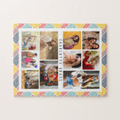 Puzzle 10 Photo Modern Colorful Abstract Geometric Name (Horizontal)