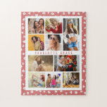 Puzzle 10 Photo Moderne Stylish Cute Girly Nom Floral<br><div class="desc">10 Photo Moderne Stylish Cute Girly Floral Name Jigsaw Puzzle présente dix de vos photos préférées pour un do-it-yourself facile et rapide ajouter votre propre collage photo. Personnalisez avec votre nom et entouré d'un simple motif de fleurs mignonnes. Fait un cadeau parfait pour Noël, anniversaires, fête des mères, soeurs, meilleurs...</div>
