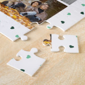 Puzzle 10 Photo Vert moderne Amour romantique Chauffe Nom (Côté)