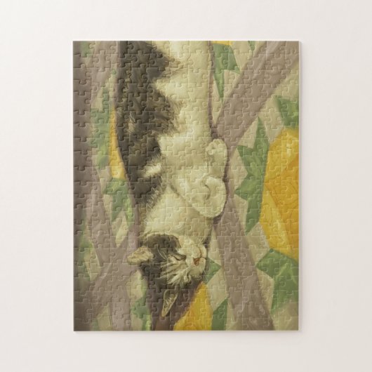 Puzzle 1149 Chat sur surface composée (Vertical)