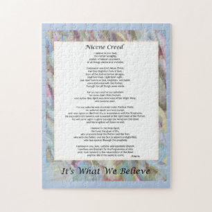 Puzzle 11x14" 252 Pièce Nicene Creed Prière chrétienne