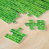 PUZZLE 121 WRINKLED BRIGHT GREEN BRICK WALL PATTERNS BACK (Côté)