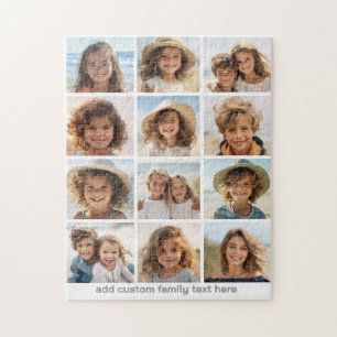 Puzzle 12 Collage de photos - Grille moderne blanche - Te
