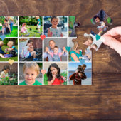 Puzzle 12 photo-collage LOVE for BEST MOM red script