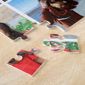 Puzzle 12 photo collage LOVE pour BEST DAD navy script (Côté)