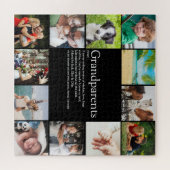 Puzzle 12 Photo Collage Meilleur Grand-Parents Définition (Horizontal)