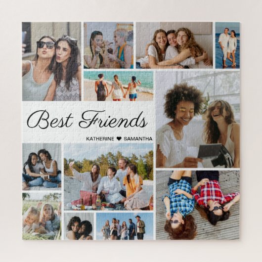 Puzzle 12 Photo Collage Meilleurs Amis Pour Toujours (Vertical)