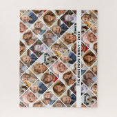 Puzzle 12 Photo Collage Modern Diamond Layout Black (Vertical)