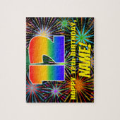 Puzzle 12e anniversaire : Feu d'artifice festif amusant e (Vertical)