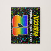 Puzzle 12e anniversaire — Symboles de musique amusants et (Vertical)