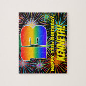 Puzzle 13e anniversaire : Feu d'artifice festif amusant e (Vertical)