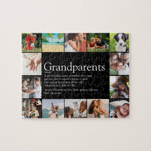 Puzzle 14 Photo Meilleur Grand-Parents Jamais Définition (Horizontal)