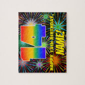 Puzzle 14e anniversaire : Feu d'artifice festif amusant e (Vertical)