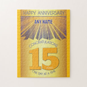 Puzzle 15 ans   Cadeau personnalisé d'anniversaire de 12 