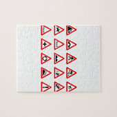 Puzzle 15 Signes de trafic triangulaire (Horizontal)