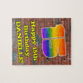 Puzzle 15e anniversaire : Arc-en-ciel amusant inspiré par (Horizontal)
