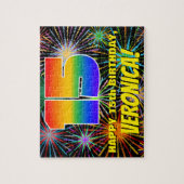 Puzzle 15e anniversaire : Feu d'artifice festif amusant e (Vertical)