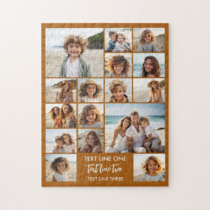 Puzzle 16 Collage Photo Montage et Texte - Terre Cuite