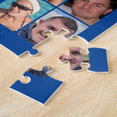 Puzzle 16 photo collage clair et bleu foncé (Côté)