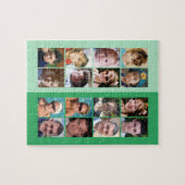 Puzzle 16 photo collage clair et vert foncé (Horizontal)