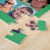 Puzzle 16 photo collage clair et vert foncé (Côté)
