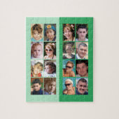 Puzzle 16 photo collage clair et vert foncé (Vertical)