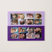 Puzzle 16 photo collage clair et violet foncé (Horizontal)