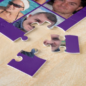 Puzzle 16 photo collage clair et violet foncé (Côté)