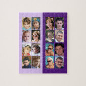 Puzzle 16 photo collage clair et violet foncé (Vertical)
