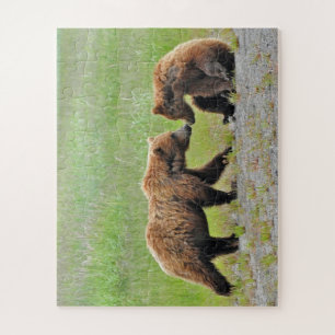 Puzzle 16x20 "56 overmaatse stukken" van grizzlies legpuzzel