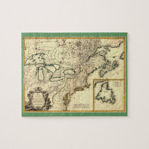 Puzzle 1778 Carte du Canada et des États-Unis