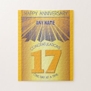 Puzzle 17 ans Cadeau personnalisé d'anniversaire de 12