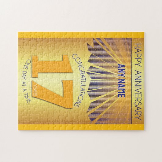 Puzzle 17 Year | AA 12 Step Anniversary Personalized (Horizontal)