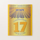 Puzzle 17 Year | AA 12 Step Anniversary Personalized (Vertical)